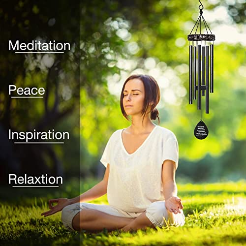 Wind Chimes for Outside- Gifts for Women, 32\'\' Memorial Wind Chime for Outdoor with with Deep Tone and 6 Tubes and Natural Sounds Bell,Great Gifts for Patio,Porch,Garden,Home Déco