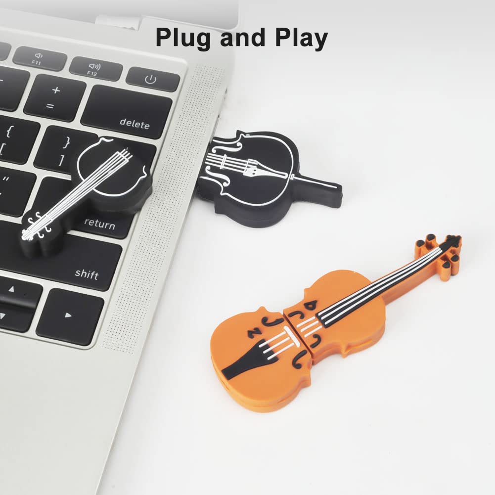 Lot de 5 clés USB de 32 Go BorlterClamp, clés USB avec joli motif d'instruments de musique, cadeau de clé USB pour étudiants, enseignants et enfants