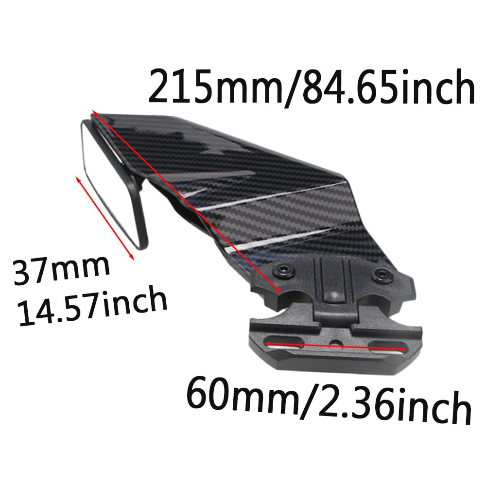 Baceyong Specchietti retrovisori per motocicletta, manubrio, specchietti laterali, compatibili con Yamaha YZF R1 R6 1998–2006, finitura in fibra di carbonio