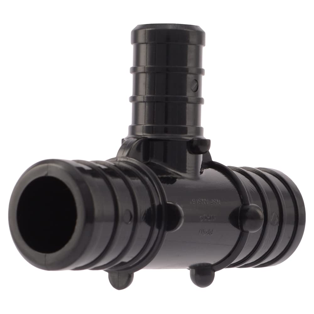 Pipe Fitting, Poly Pex Tee, 3/4 x 3/4 x 1/2-In., 10-Pk. -UP412A10