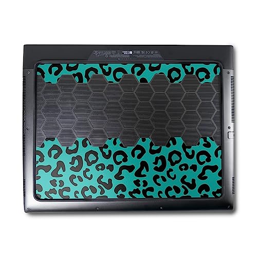 Image of MightySkins Skin Compatible with Alienware M18 R1 (2023) Full Wrap Kit - Teal Leopard | Protective, Durable, and Unique Vinyl Decal wrap Cover | Easy to Apply & Change Styles | Made in The USA