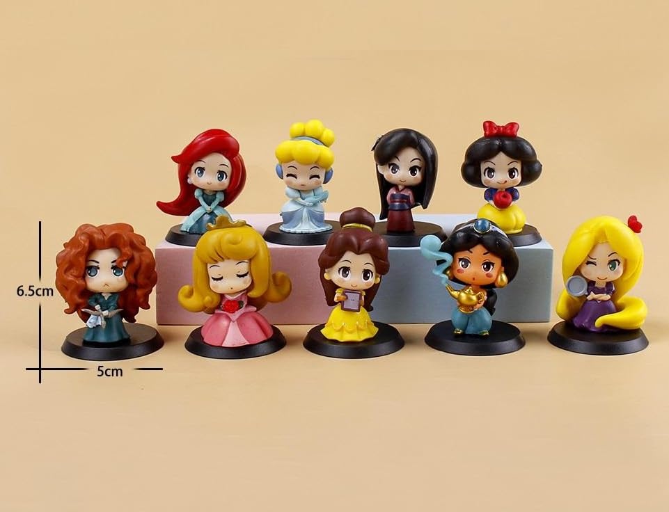 Image of Mini Action Figures, Multiple Character Collectible Set, Car Dashboard, Decoration and Cake Topper Toys for Fans 5-15 cm (9 Cute Little Princess Anime Set)