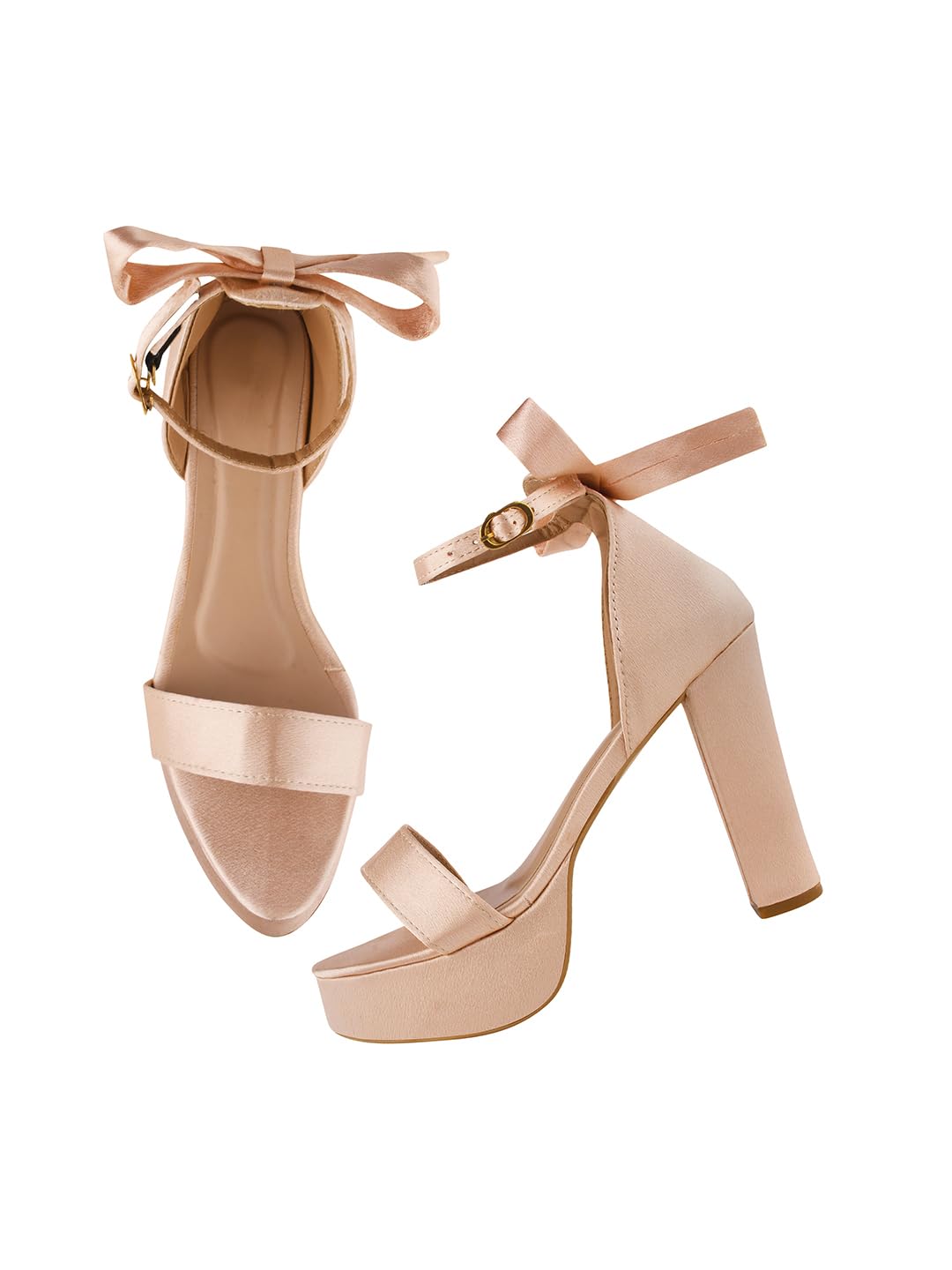 Women's Knotco Fashion Block Heel Sandals with Ankle Buckle Strap|Fusion Wear-image-29