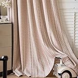 Rideaux d’intimité : Les rideaux ne bloquent pas totalement la lumière du soleil, de sorte que la pièce peut rester lumineuse et aérée. Vous aurez une intimité totale avec lui car il n’est pas transparent. Les rideaux enrichiront les styles de décoration de votre maison, et créeront de nouvelles sensations dans tous les environnements.