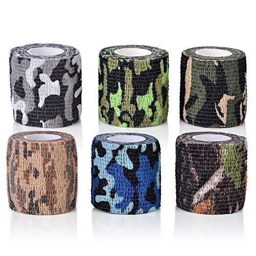 Lot De 10 Rouleaux De Ruban De Camouflage Adhésif élastique - Motif Camo Wood - Mdurian