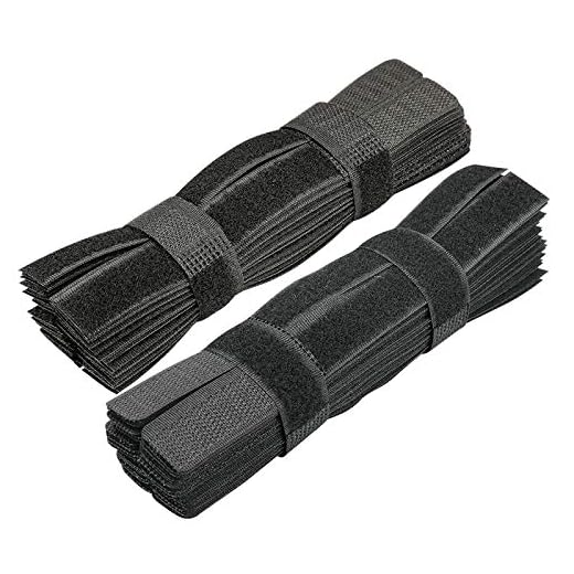60PCS Reusable Cable Ties, Travel Wire & Cord Straps Organizer, Under Desk Cable Management for Computer/PC/Laptop/TV/Electronics, Black Nylon and 7 Inches in Length