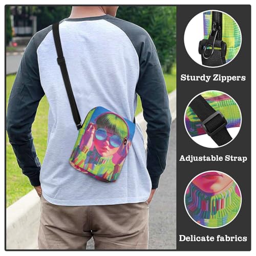 KLL Cool Boy Dopamine Color mens messenger bag crossbody Vegan Leather cross body bag Casual Shoulder Handbag 6