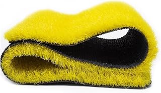 pujindu Artificial Grass Turf Premium Synthetic Artificial Grass Rug, Realistic and Natural Looking Fake Lawn, Pets Reversible Mats for Indoor Outdoor, Patio (Color : Yellow, Size : 39.3x47.2in)
