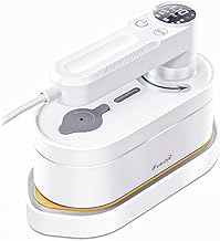 アイロン スチームアイロン 【新設計・一台3役 & タンク自動掃除機能】 携帯アイロン 衣類スチーマー ドライアイロン機能付 ハンガーにかけたまま 時短 シワ伸ばし 立ち上がり15秒 除菌 脱臭 ハンドル180°回転 折り畳み式 軽量 小型 6段階温度調節 強力スチーム 水漏れ防止 旅行/出張/家庭用 (ホワイト)