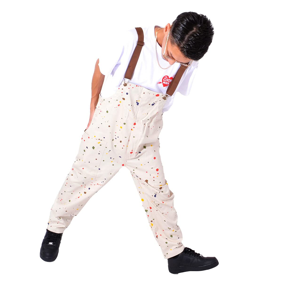 COOKMAN クックマン オーバーオール Fisherman's Bib Overall フィッシャーマンズ ビブ オーバーオール ブラック コックマン ロールアップ 231-01867