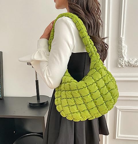 Image of Quilted Tote Bag for Women Puffer Bag Lightweight Padding Shoulder Purse Hobo Bags Satchel Handbag Cloud Bags with Zip 2026