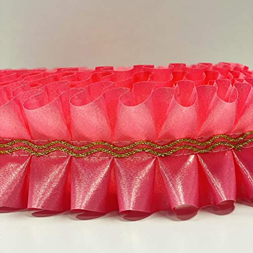 Ruban torsadé de 10m fuxia pour la finition haute couture de gâteaux