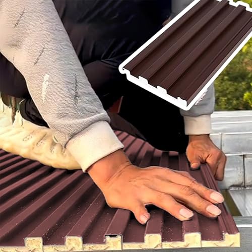 Chapa Tejado Paquete de 3, 6, 8 Paneles de Aluminio para Techo, Láminas Corrugadas Aislantes para Techo, Paneles de Revestimiento para Invernaderos, Cubiertas de Balcones y Gallineros.(1 pcs,L1.3m/51i