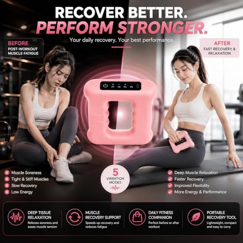 Image of Multifunctional Full-Body Fascial Ring, Deep Tissue Vibrations,High-Frequency Vibration, Adjustable Massage Modes,Portable Electric Fascia Blaster for Muscle Knot Recovery & Relaxation (Style 8)