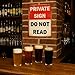 Funny PRIVATE SIGN DO NOT READ Tin Sign – 12x8 Inch Vintage Metal Wall Decor for Bedroom, Office, Man Cave, Dorm or Bar (NOread)