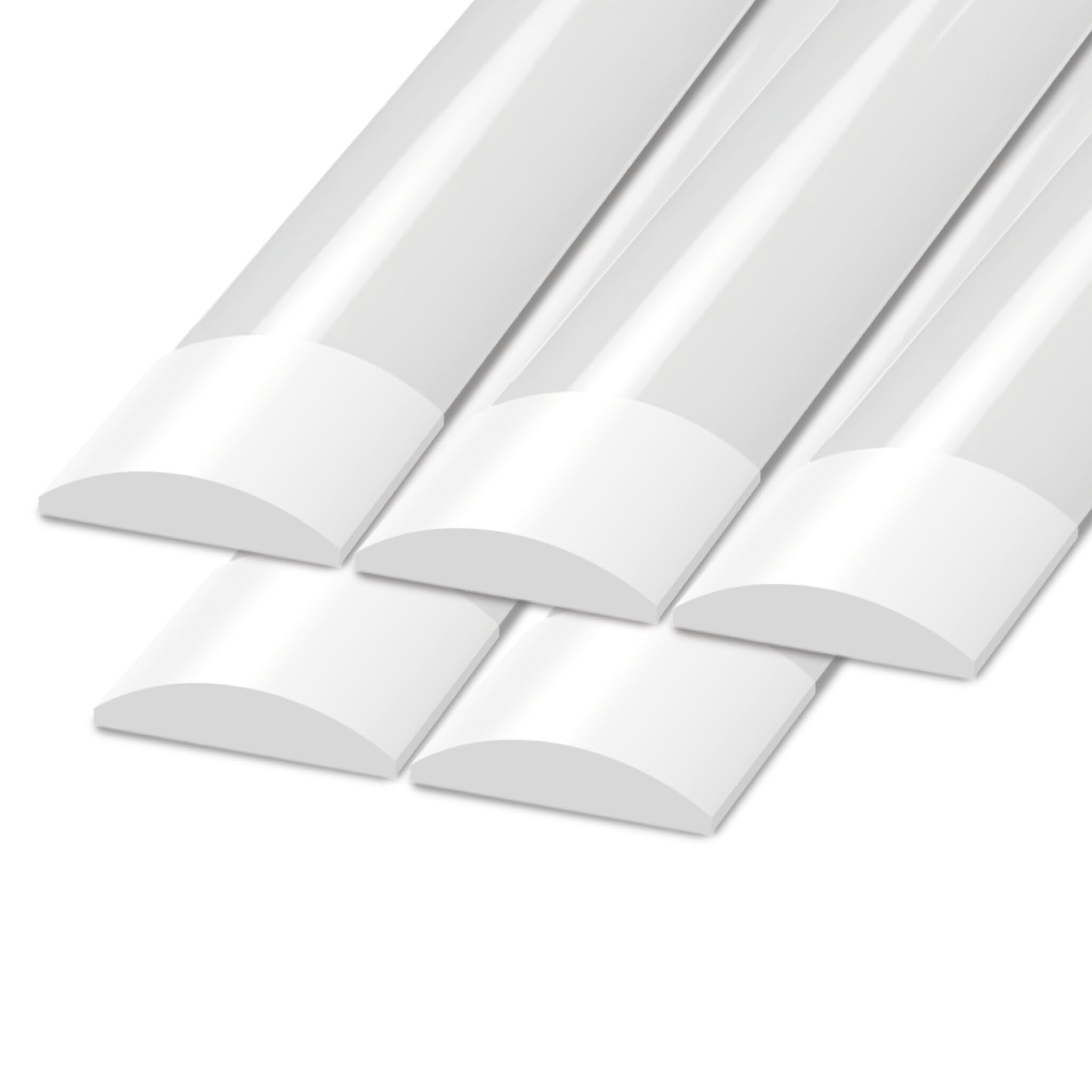 Ledvion - 5er Set, Feuchtraumleuchte LED, 60cm, IP20, 15W, 2400 Lumen, Neutralweiss, 4000K, Koppelbar, garagenbeleuchtung, werkstattbeleuchtung, kellerleuchte, deckenleuchte