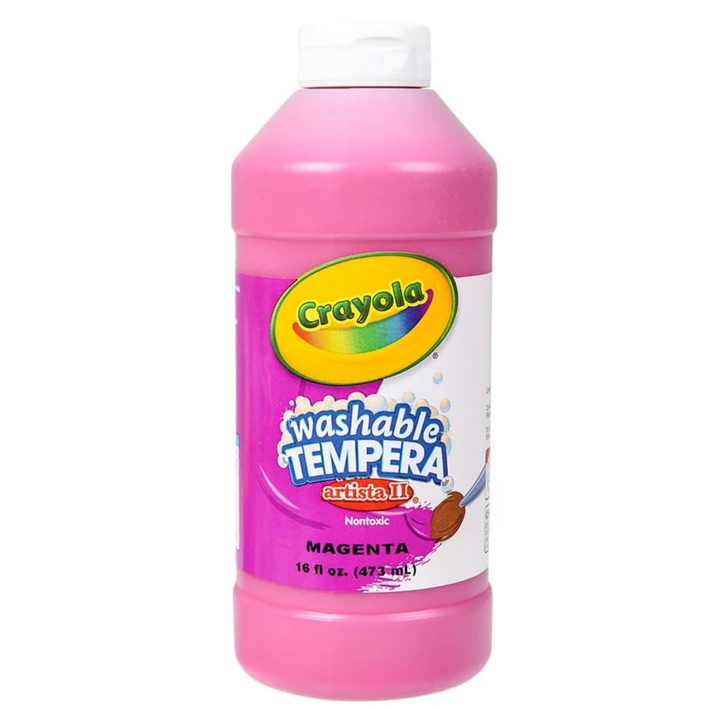 Crayola 543115069 Artista II Washable Tempera Paint Magenta 16 oz (CYO543115069)
