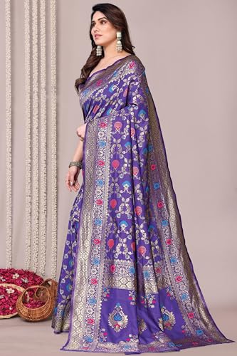 Image of MIRCHI FASHION Women Saree | Jacquard Banarasi Silk Woven Ethnic Motif Office Wear Sari