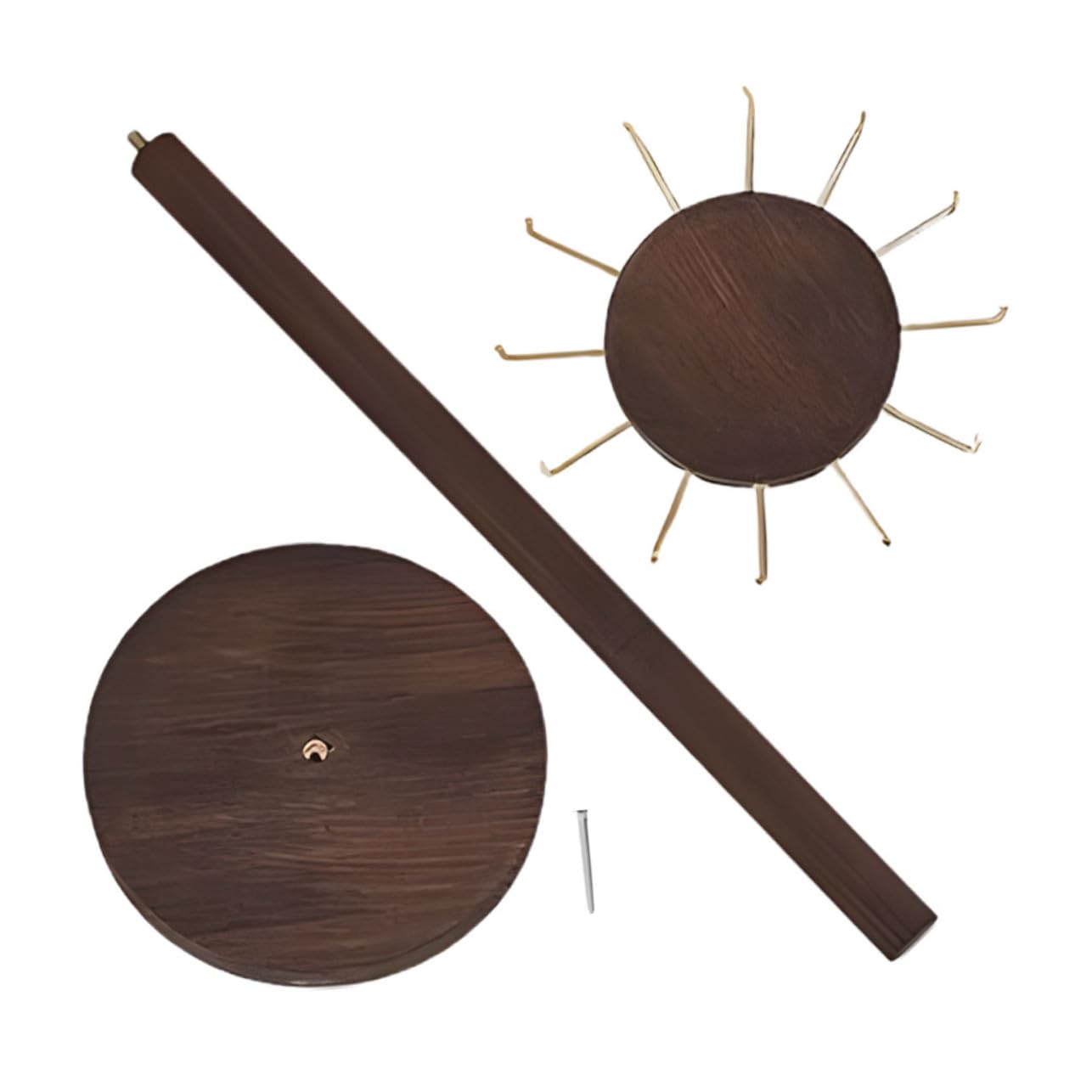 UKCOCO Schmuckständer aus Holz mit Haken für Halsketten und Ohrringe Schmuckorganizer für Tisch Filigraner Schmuckaufbewahrungständer