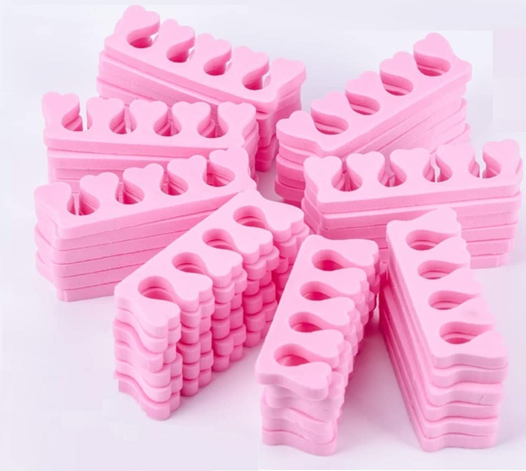 50 separadores de espuma suave para dedos de los pies, separadores de dedos, separadores de dedos para pedicura, herramienta de manicura, separador de esponja para pulimento de uñas