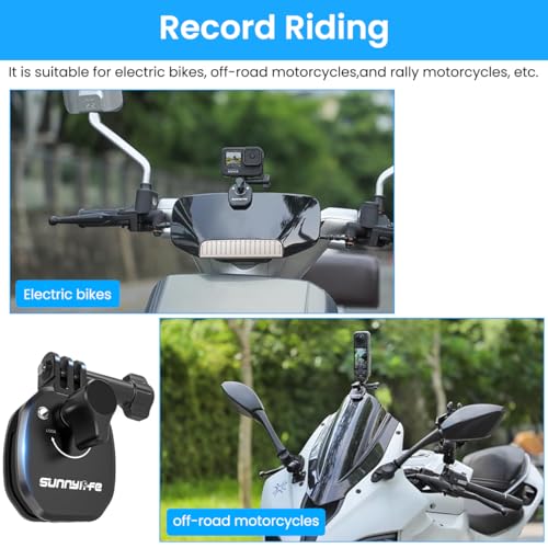 Image of ZORBES Motorcycle Windshield Mount Clamp Aluminum Clip for Insta360 X5 /X4 /Ace Pro 2 /Ace Pro, Motorcycle Bracket Clip for GoPro 13 for DJI Osmo Action 5 Pro Accessories
