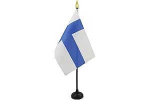 Finland 4" x 6" Table Flag - Finnish 15 x 10 cm Desk Flag