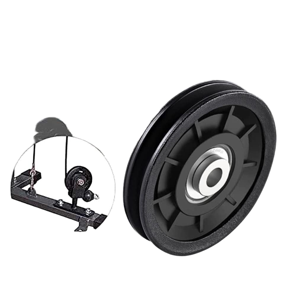 gymfreak 4 inch Nylon Bearing Pulley Wheel Replacement for Gym Equipment Part Machine Multi-Training Bar ()-image-8