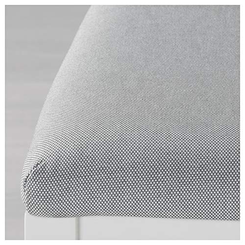 DiscountSeller EKEDALENSilla, Blanco, Ramna Gris Claro,43x51x95cm Duradero y fácil de cuidar. Sillas tapizadas, sillas de comedor, sillas, muebles, respetuoso con el medio ambiente Cover