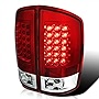 SPEC-D TUNING Red Lens LED Tail Lights Compatible with 2007-2008 Dodge Ram 1500 , 2007-2009 Dodge Ram 2500/3500 Left + Right Pair Assembly