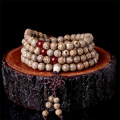Perles de Bodhi de Prière FLXHSA | Mala Bouddhiste 108 Perles pour Méditation au Quotidien