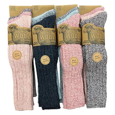 3 Pairs Ladies Wool Blend Boot Socks Cover