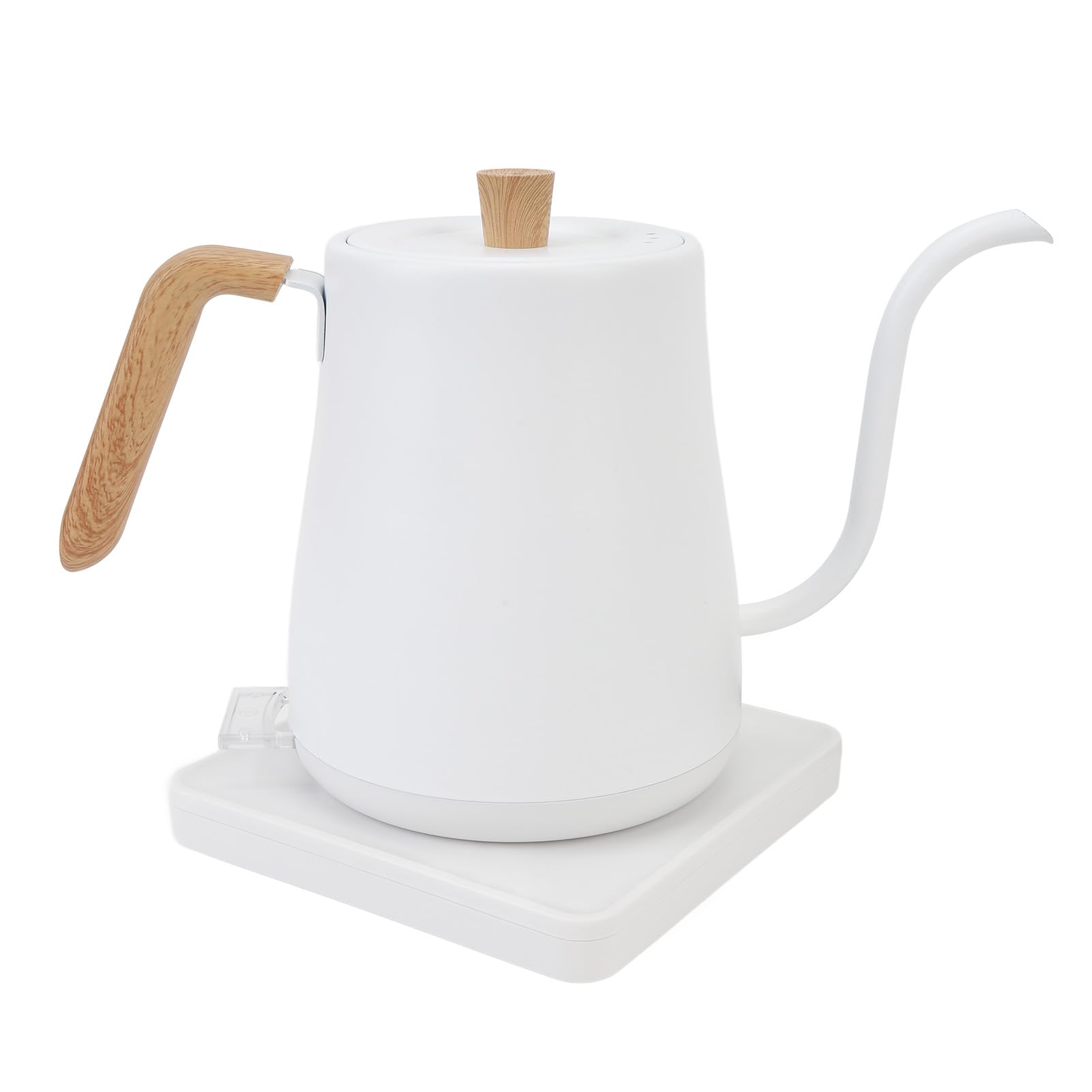 Bollitore elettrico a collo di cigno in acciaio inox con spegnimento automatico, maniglia ergonomica per evitare scottature, versare sopra il bollitore per caffè, tè, venature del (EU Plug 220V)