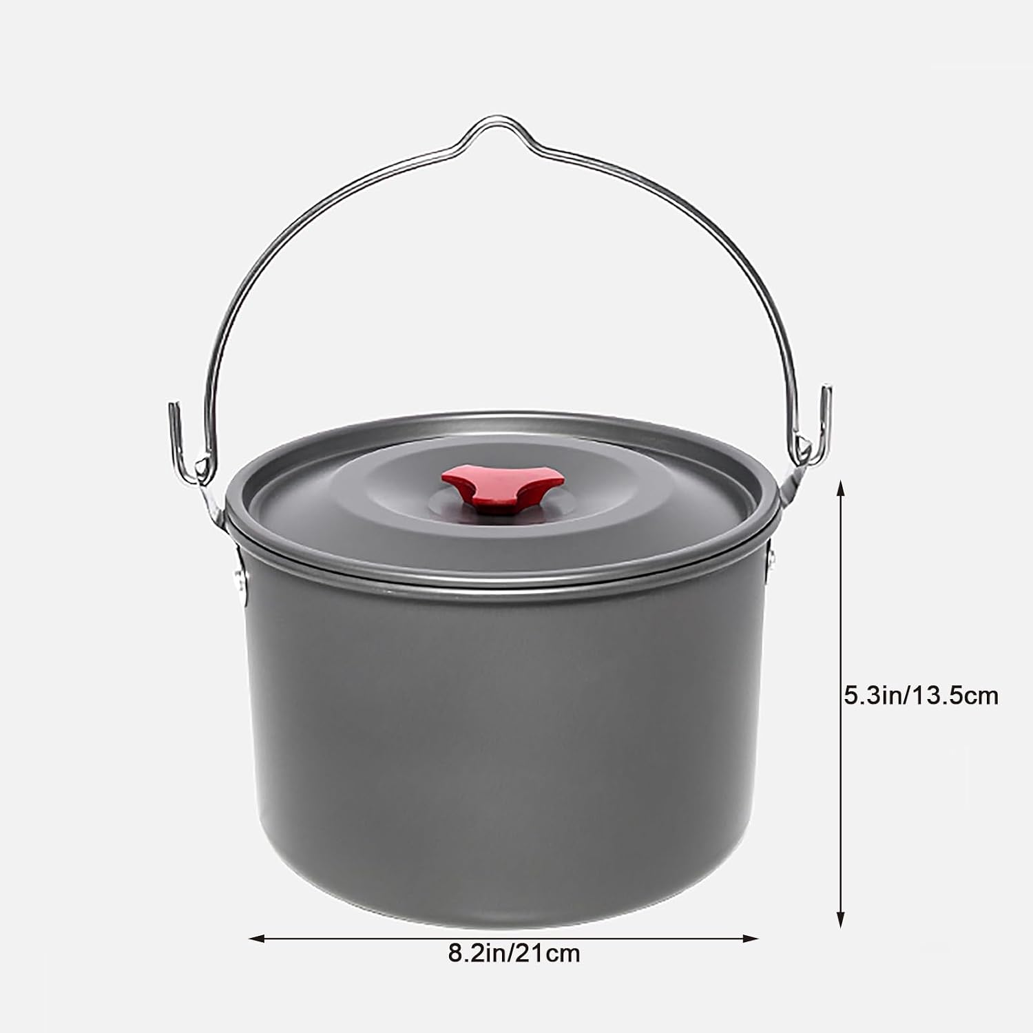 WHYATT Camp Cooking, Camping Pot with Tripod, Camping Pot, Portable Camping Cookware Set with Mesh Bag for Camping, Outdoor