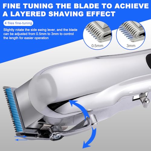 Hundeschermaschine, Schermaschine Hund Katze Schermaschine Katze, Tierhaarschneidemaschine für Dichtes Fell Leise Leistungsstark Kabellos Wiederaufladbar für Hunde und Katzen Fellpflege zu Hause