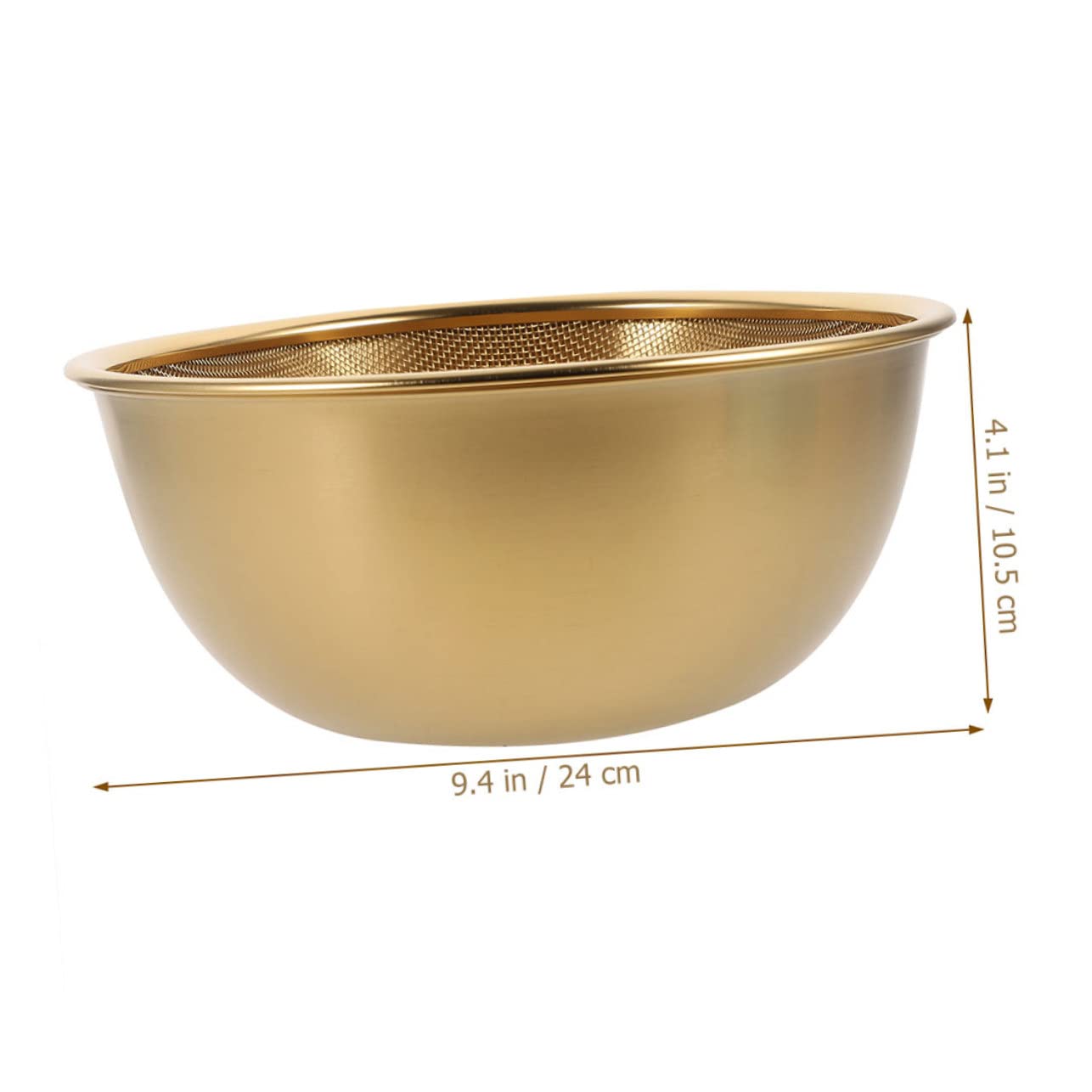 Colador Escurridor de Arroz de Acero Inoxidable 1 Juego Dorado | Limpieza de Frutas y Verduras, Uso en Cocina, 1 Set, Dureza Fuerte y Uso Prolongado
