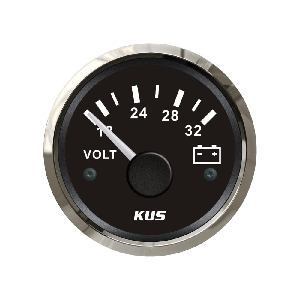 Voltmètre marine 24V KUS étanche 52mm avec rétroéclairage durable - 7