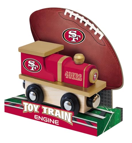 Image of MasterPieces NFL San Francisco 49ers Real Wood Toy Train, For Ages 3+, Black