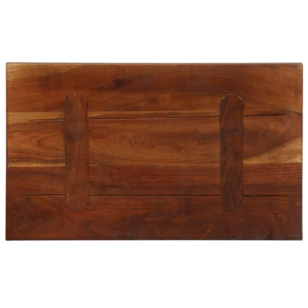 Tablero de mesa de 50 x 20 x 3,8 cm, rectangular, madera de mango de teca reciclada, diseño rústico, fácil de limpiar, mesa de cocina, comedor, para salón, cocina, oficina