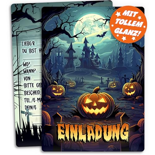 12x Halloween Einladungskarten für eine schaurig schöne Halloween-Party | So finster die Nacht | Einladung für Grusel-Party Kindergeburtstag Geburtstag Kinder-Party Einladungen Erwachsene Teenager 12x Halloween Einladungskarten für eine schaurig schöne Halloween-Party | So finster die Nacht | Einladung für Grusel-Party Kindergeburtstag Geburtstag Kinder-Party Einladungen Erwachsene Teenager