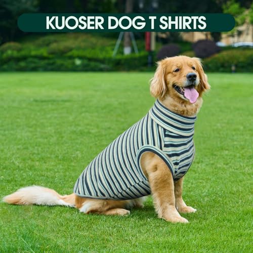 Kuoser 2 Pack Dog Sweater, Soft Dog Sweaters for Small Medium Large Dogs, Sleeveless Pet Fleece Vest,Puppy Pullover Sweatshirt for Boys & Girls, Turtleneck Dogs Winter Coat Clothes