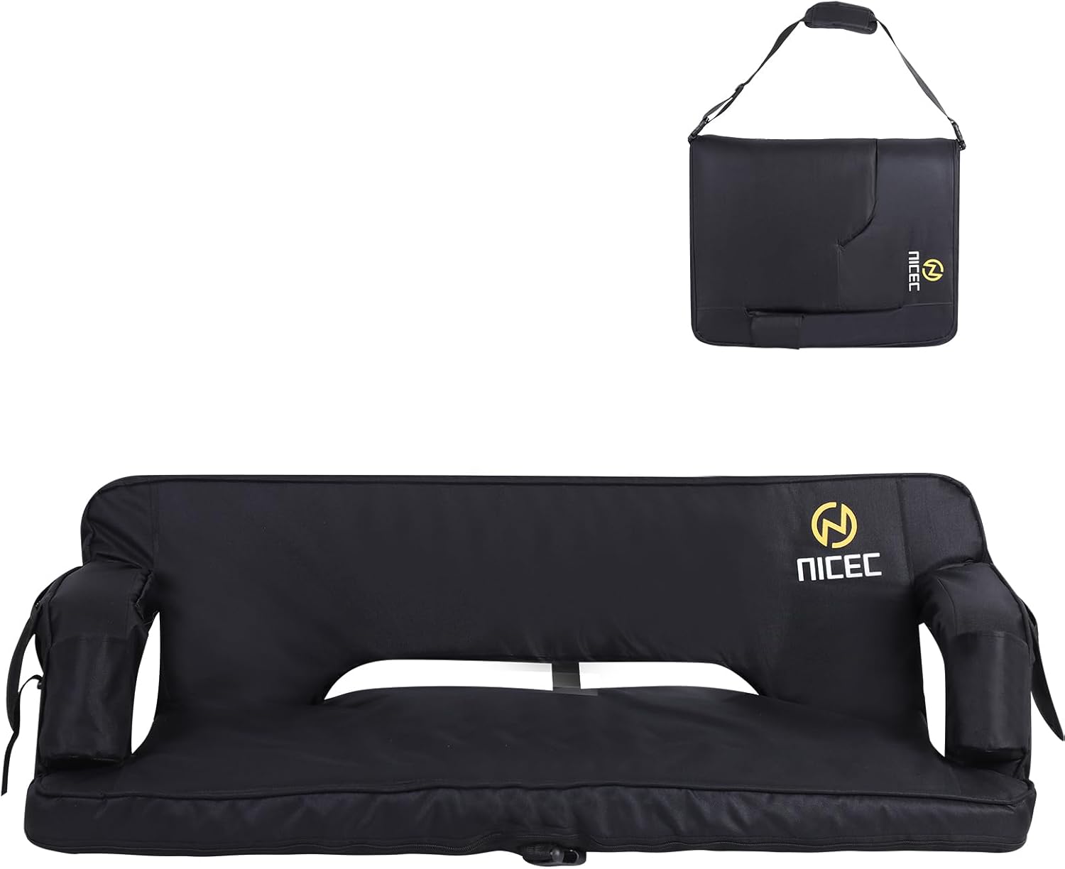 Nice C Oversized Stadium Seats with Back Support, Bleacher Seats, Stadium Chairs with Back and Cushion, Floor Chair, Foldable, Thick Padding