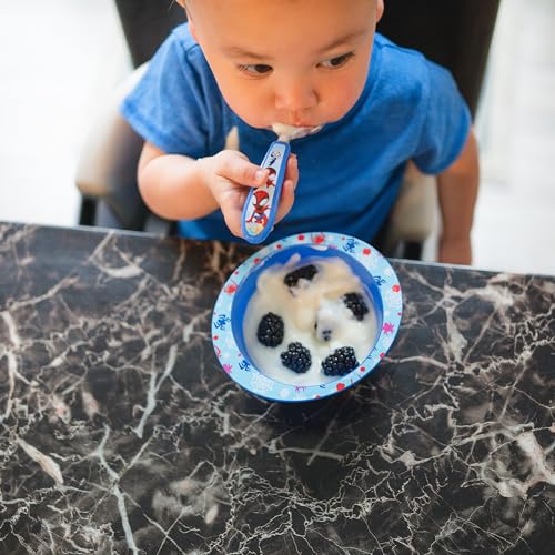The First Years Y11816CA1 Spidey And His Amazing Friends Toddler Dinnerware Set - Toddler Plates And Toddler Utensils - Dishwasher Safe Toddler Feeding Supplies And Kids Utensils thumb #4