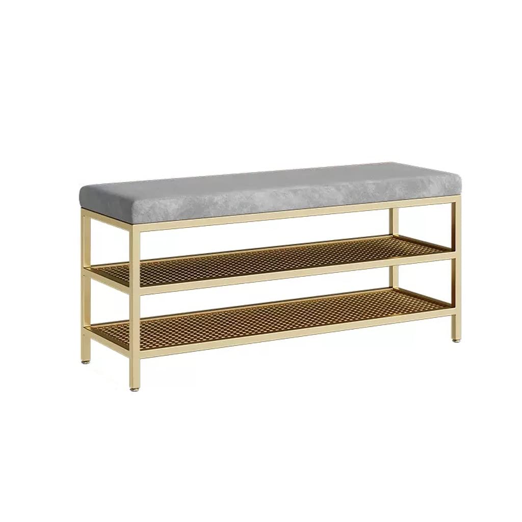KLGFBDC Shoe Bench with Cushion and Storage - Entryway Stool and Shoe Rack for Easy Footwear Organization and Comfortable Changing