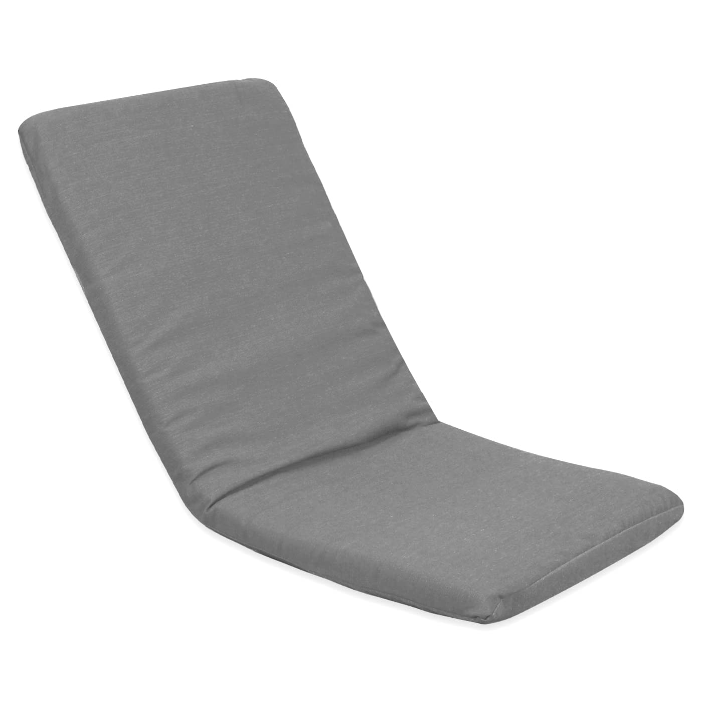MERCURY TEXTIL- Cojín Tumbona Colchón, Colchoneta para Tumbona Acolchada, Cómodo y Elegante. Ideal para Jardín, Piscina, Playa, Terraza y Balcón (120x55cm, Gris)