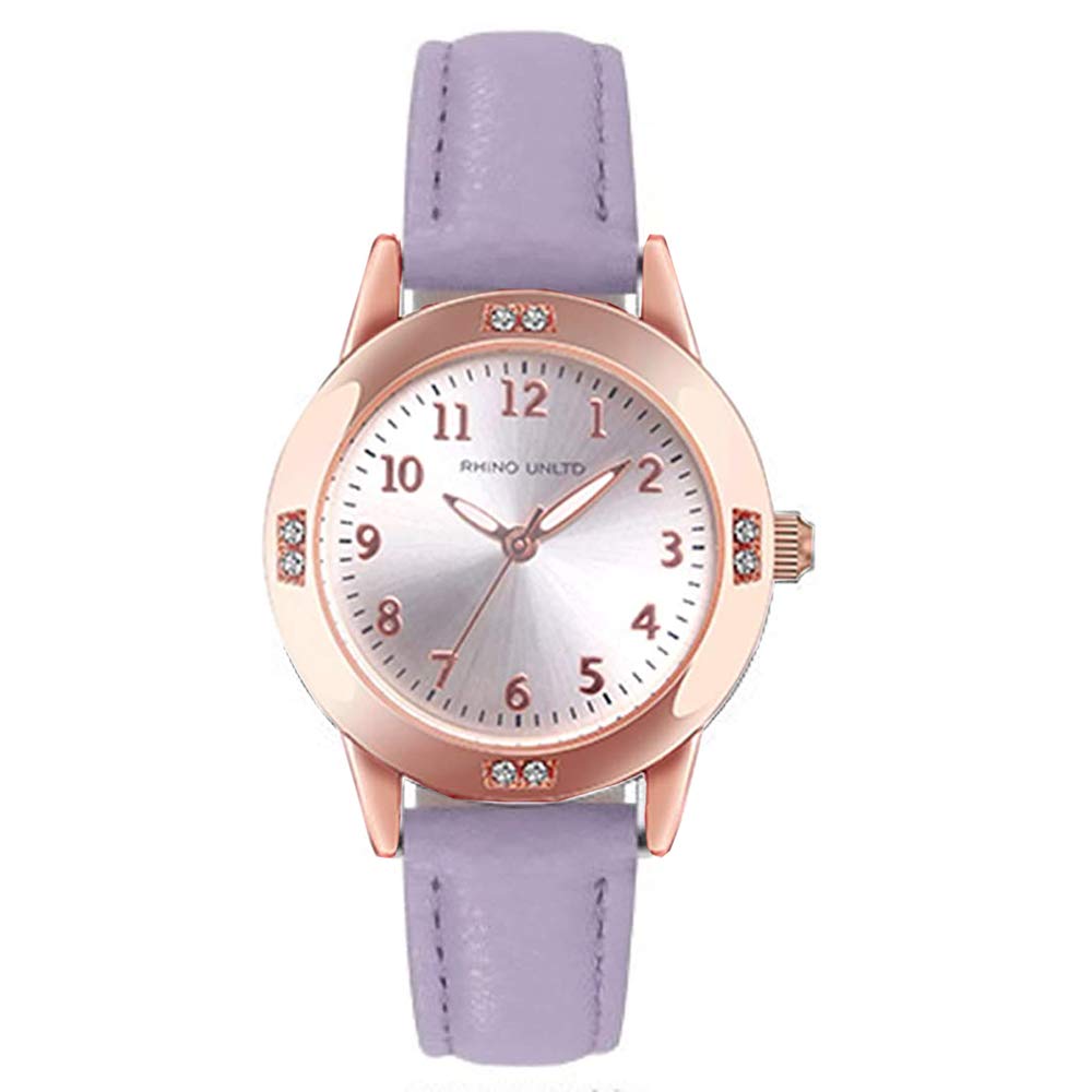 Girls Watches Ladies Watch for Gift Students Watches for Girls Simple Japanese Movement Casual Leather Band Watches for Kid Ladies Fashion Women Watches(Purple) (B08RCRQD7X) Amazon Price History, Amazon Price Tracker