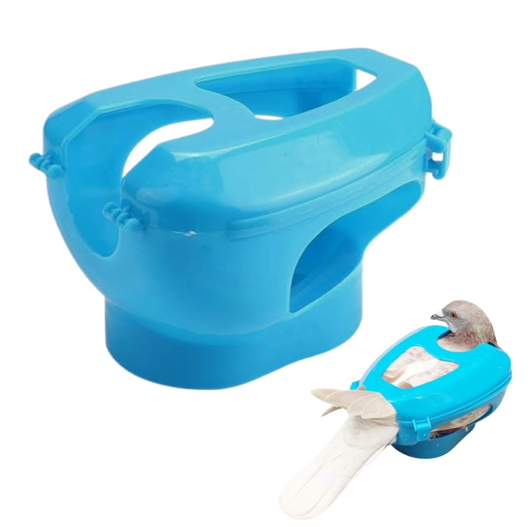 Plastic Racing Pigeon Bird Holder Thickened Carrier Holder for Feeding & Medications Pigeons Fixed Mount for Pigeon, Parrots and Medium Size Birds (Pack of 1)-image-34