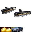 RZG 2x Seitenblinker klare Linse LED Blinker für 2008-2016 Lancer MK8 Evo X 2012-2020 Mirage Outlander