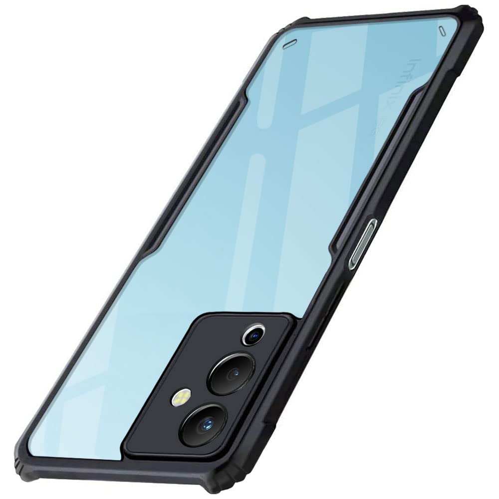 WOW IMAGINE TPU+PC Shock Proof Clear Protective Back Case For Infinix Note 12 5G - Airedge Technology | 360 Degree Camera Protection | Transparent Hybrid Back Case Mobile Cover - Black (B0B5PJ144G) Amazon Price History, Amazon Price Tracker