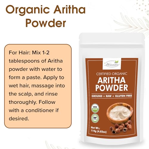 Polvo orgánico de Aritha (nuts) para cabello y piel 114 g miniatura 5