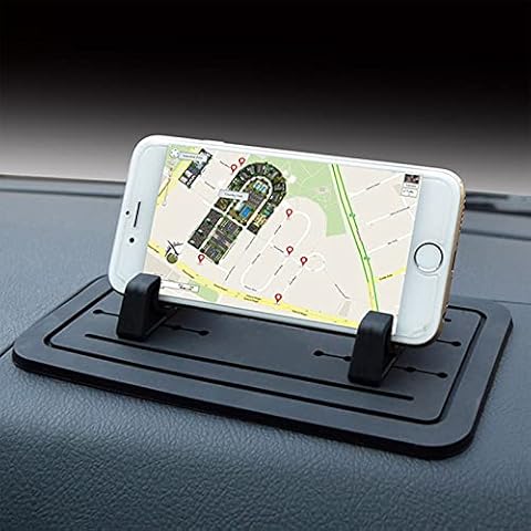 Nlmayt Car Dashboard Mat Phone Holder Non-slip Silicone Cell Phone Dash Mount Pad Car Phone Sticky Pad Stand for All Vehicles Phones GPS Cover